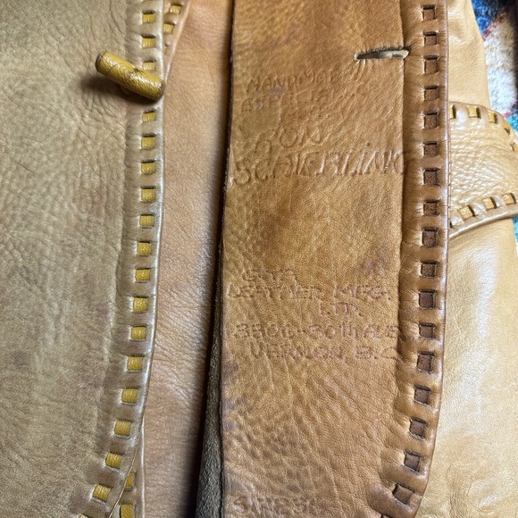 Vintage 1920s Gita Leather MFG Cow Hide Leather Jacket Small - Picture 3 of 12